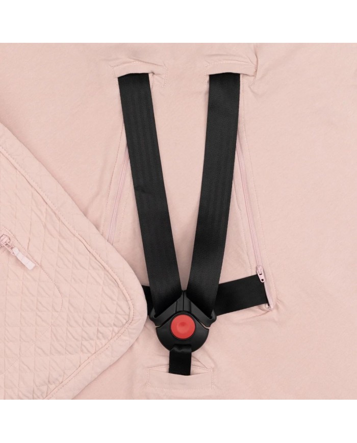 Nid d'ange Biside 0-12 mois paded jersey + jersey Quilt - Blush