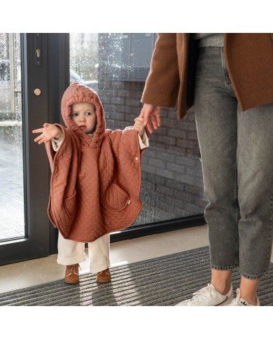 Poncho padded jersey + jersey QUILT 47 brick