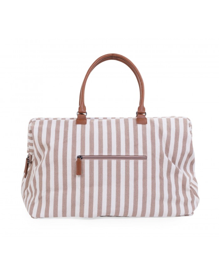 Mommy Bag Rayures - Nude/Terracotta