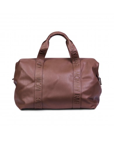 Mommy Bag Signature Cuir Vegan - Dark brown