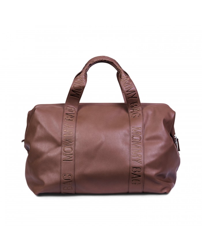 Mommy Bag Signature Cuir Vegan - Dark brown