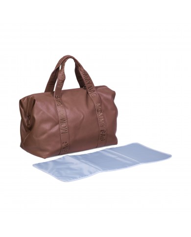 Mommy Bag Signature Cuir Vegan - Dark brown