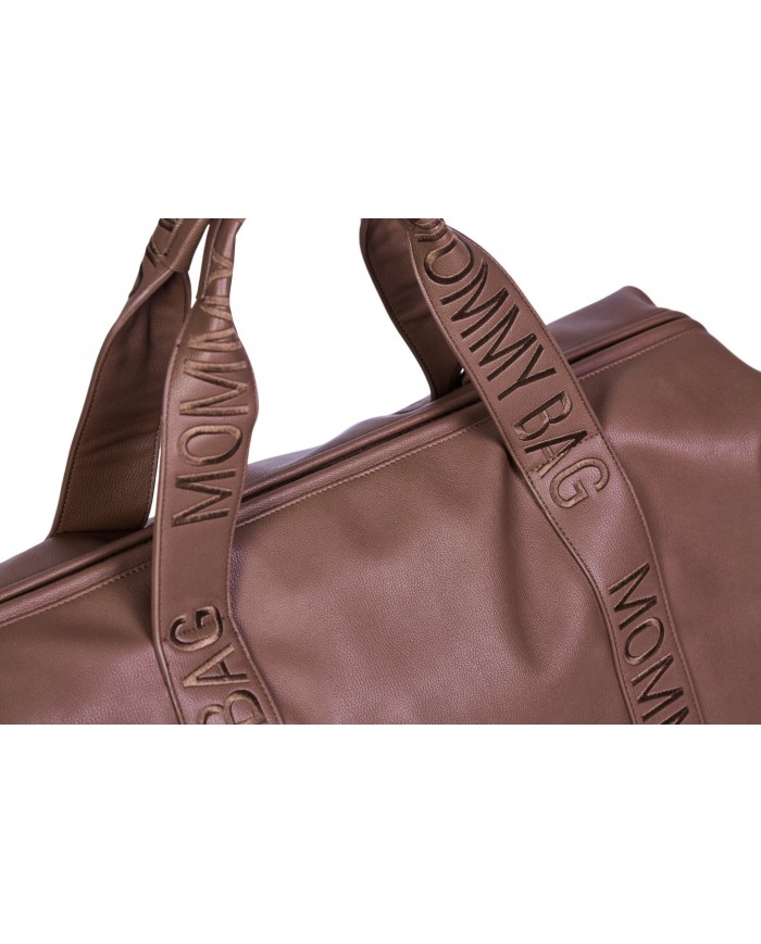 Mommy Bag Signature Cuir Vegan - Dark brown