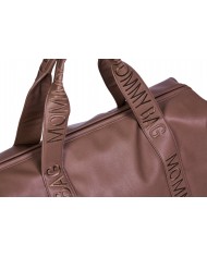 Mommy Bag Signature Cuir Vegan - Dark brown