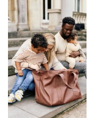 Mommy Bag Signature Cuir Vegan - Dark brown