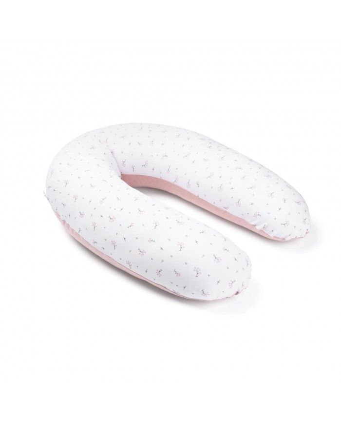 Grand coussin d'allaitement buddy flower pink