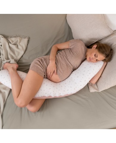 Grand coussin d'allaitement buddy flower pink