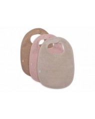 Bavoir Eponge - Wild Rose/Nougat/Biscuit - 3 Unités