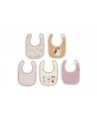 Lot de 5 Bavoirs Jersey imperméable - Flower Fairies