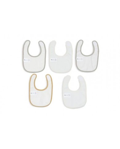 Lot de 5 Bavoirs Jersey imperméable - Tiny Park