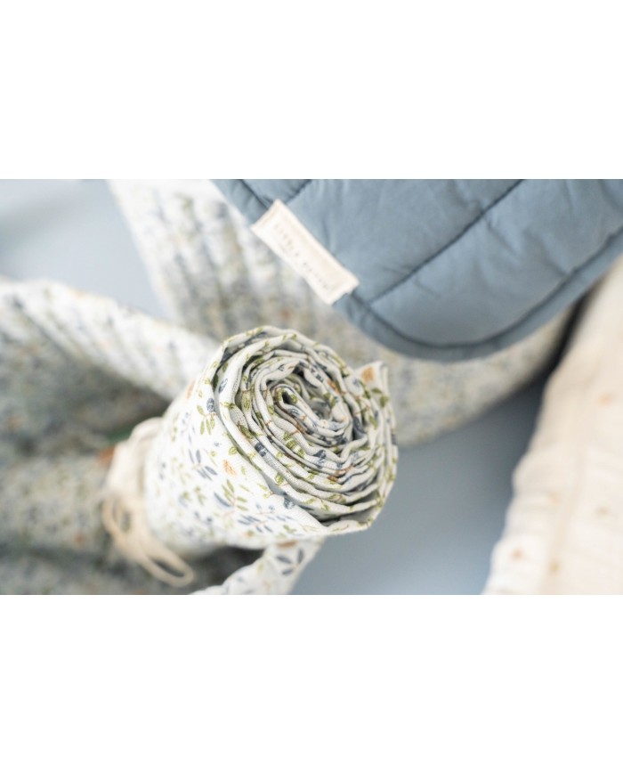 Tétras mousseline 70 x 70 Forest Adventure & Denim Blue