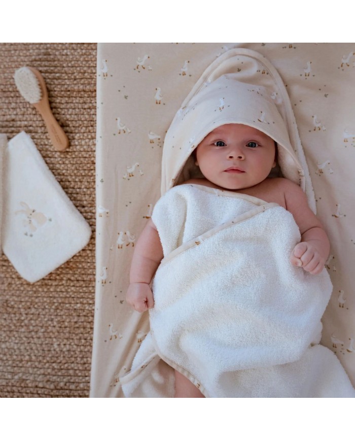 Cape de bain 75x75 cm - Blanc - Newborn Naturals - Petite Oie