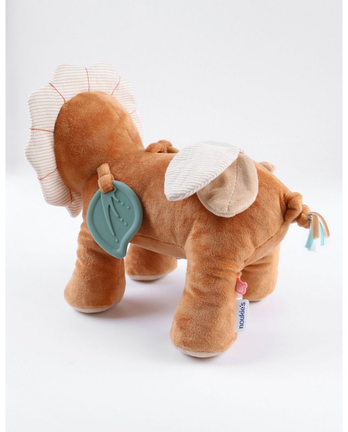 Peluche d'activités Babou en Veloudoux et mousseline - caramel