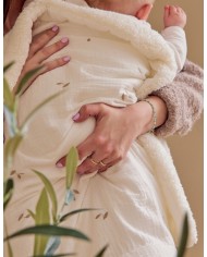 Couverture blanche en gaze de coton bio 75x100 cm