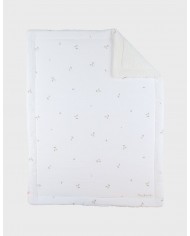 Couverture blanche en gaze de coton bio 75x100 cm