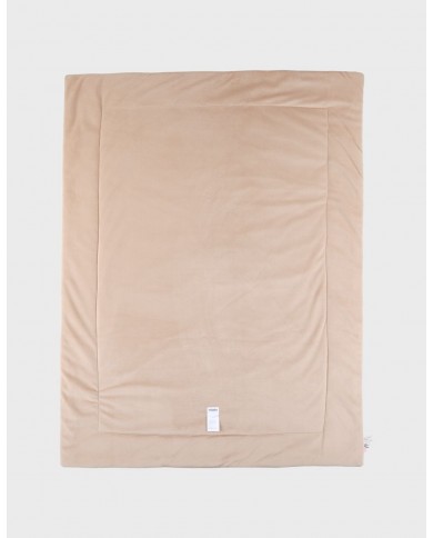 Couverture brodée écrue 75x100 cm en Veloudoux®