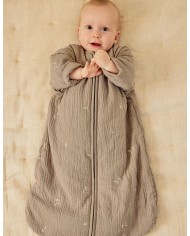 Gigoteuse 70 cm manches amovibles gaze de coton bio