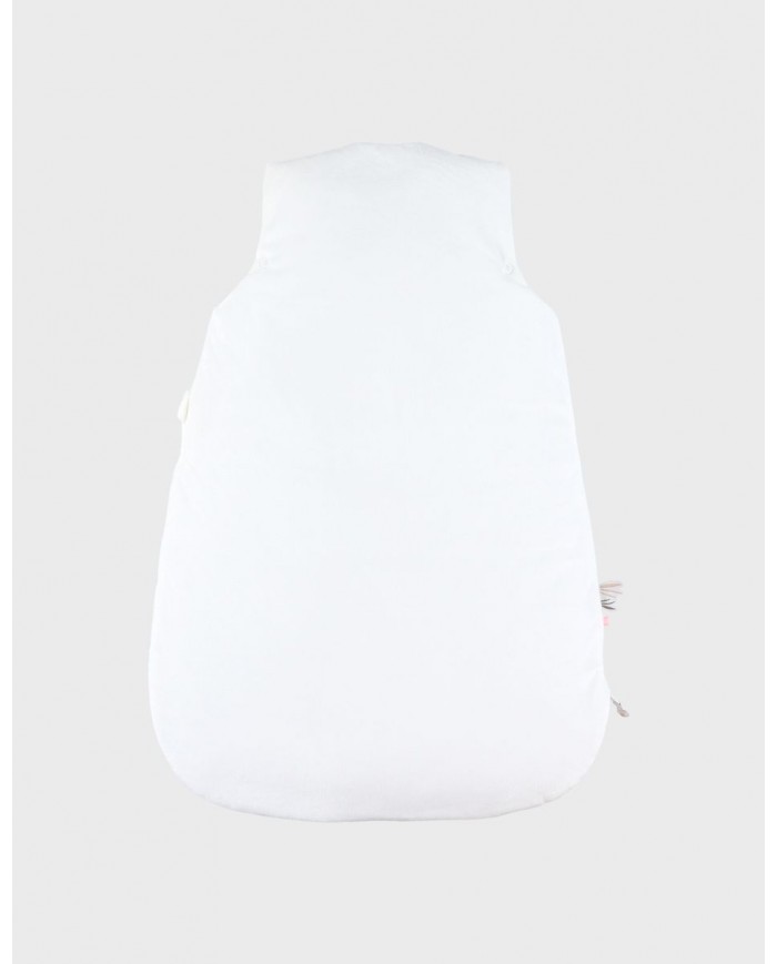 Gigoteuse écrue brodée 70 cm en Veloudoux®