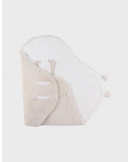 Couverture promenade en fausse fourrure 65x45 cm - Beige