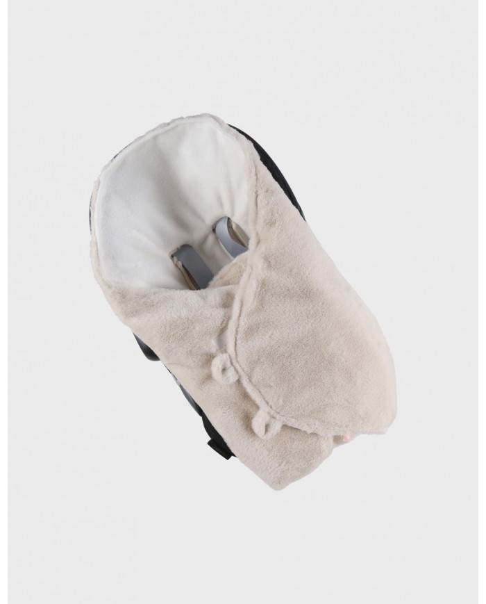 Couverture promenade en fausse fourrure 65x45 cm - Beige