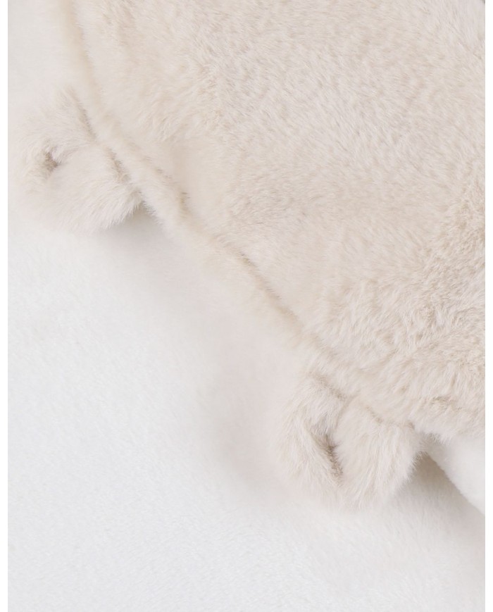 Couverture promenade en fausse fourrure 65x45 cm - Beige