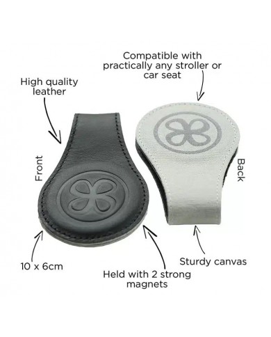 Set clips magnétiques en cuir Cloby - Black