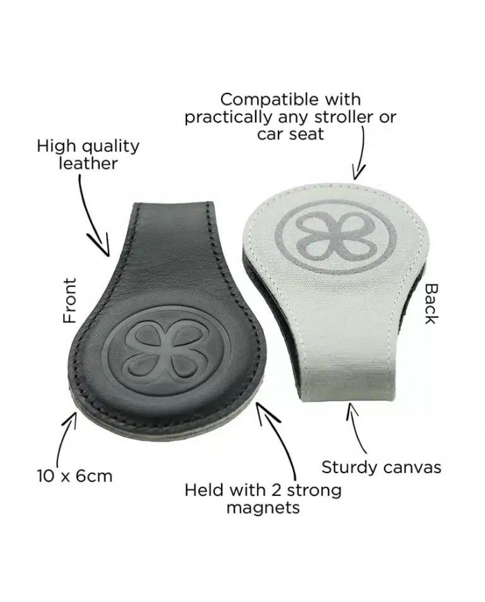 Set clips magnétiques en cuir Cloby - Black