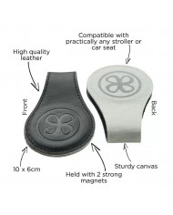 Set clips magnétiques en cuir Cloby - Black