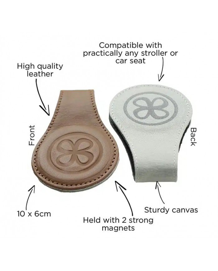 Set clips magnétiques en cuir Cloby - Brown