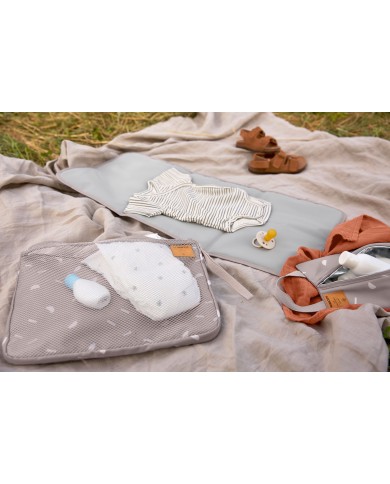 Pochette organiseur de change - Blocks taupe