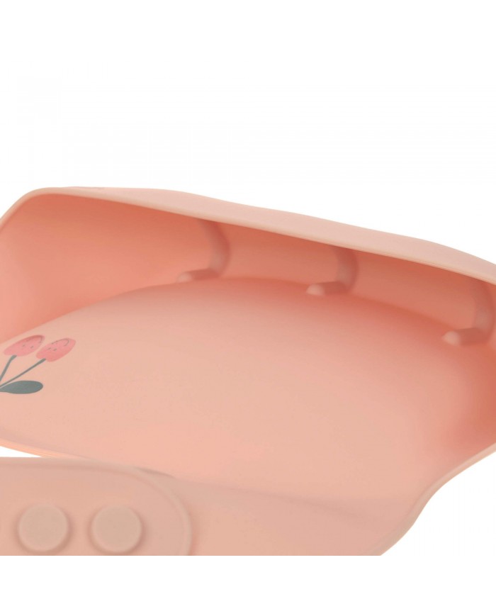 Bavoir en silicone - Happy Fruits, Cerise
