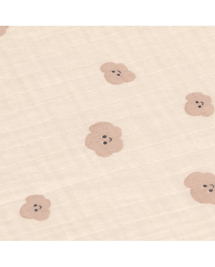 Lot de 3 tétras en coton 60 x 60 cm - Tiny Team, champignon