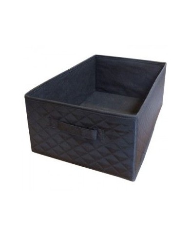 Panier matelassé noir  45x30x18H cm