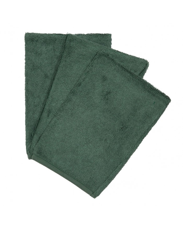 Gants de toilette (3 pieces) - Aspen green