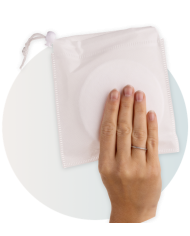 6 Coussinets d'allaitement lavable coton Blanc