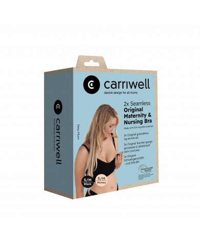 Lot de 2 soutien-gorge de grossesse et allaitement Noir/Honey - L