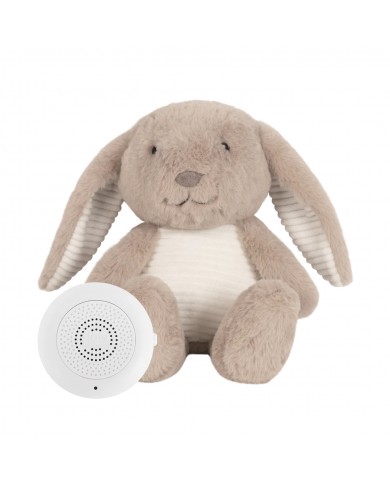 Doudou Battements de Coeur rechargeable - Milo le lapin - Brun
