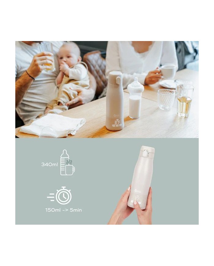 Chauffe-biberon nomade Moov & Feed - Mineral beige