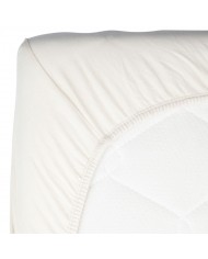 Drap housse 60x120 cm Soft fitted sheet - Daisy white