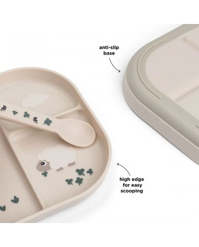 Assiette à compartiments Tiny Farm -  Sand