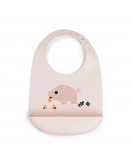 Bavoir waterproof 26x38cm - Misty rose