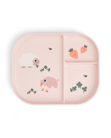Assiette à compartiments Tiny Farm -  Powder