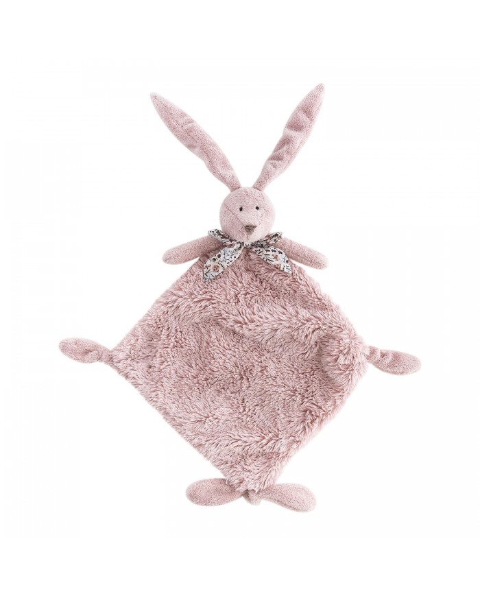 Doudou lapin Flo 32 cm - Liberty rose