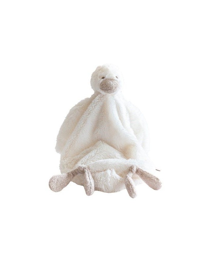 Doudou canard 30 cm Celine - Blanc