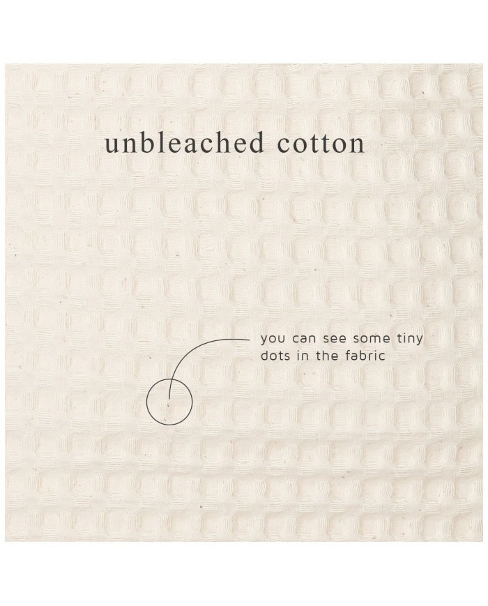 Couverture berceau waffle/teddy oslo 75x100cm - naturel/pebble