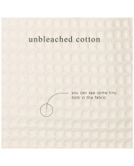 Couverture berceau waffle/teddy oslo 75x100cm - naturel/pebble