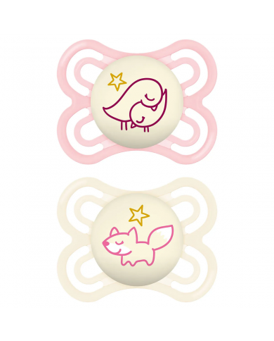 Sucettes Perfect - Night - 0-6 mois - Pink/Neutral
