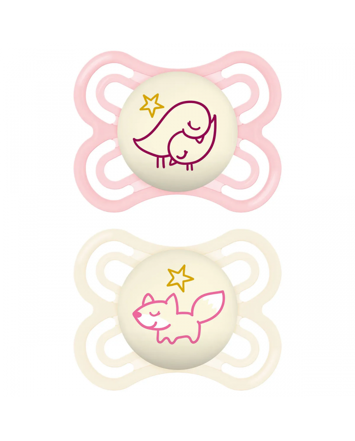 Sucettes Perfect - Night - 0-6 mois - Pink/Neutral