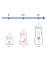 Biberon en verre 260 ml - 2mois+ - Matt Sage