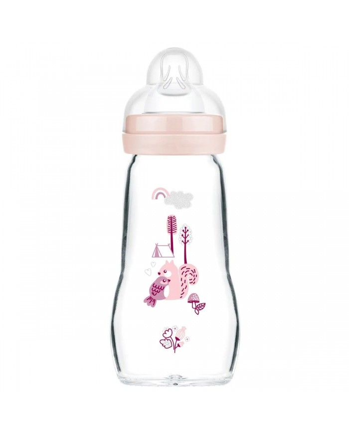 Biberon en verre 260 ml - 2mois+ - Matt Blush